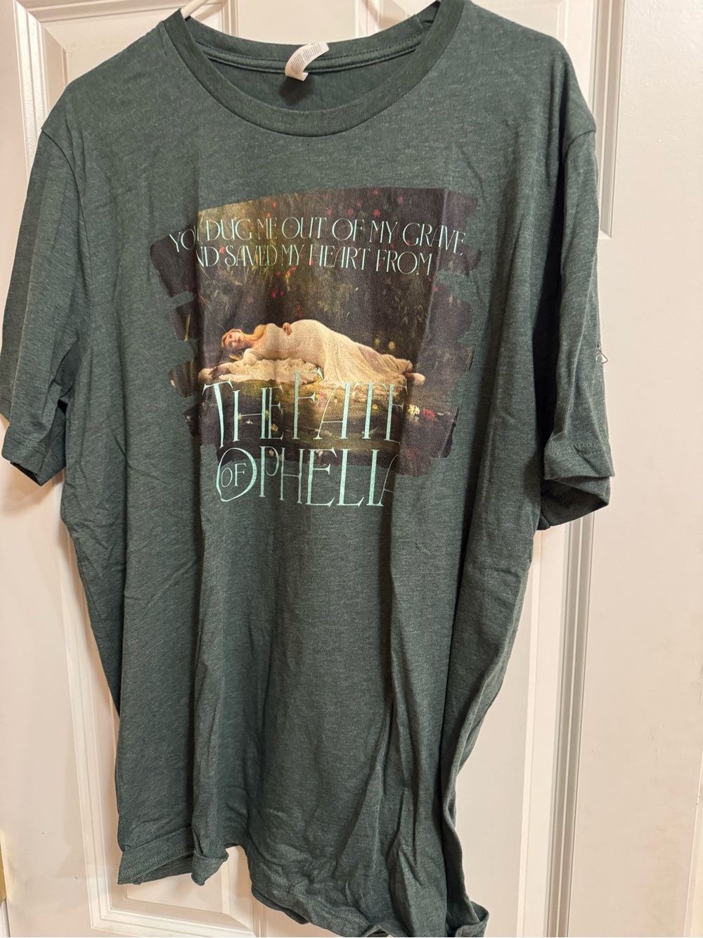 Taylor Swift Forest Green 'The Fate of Ophelia' Short Sleeve Tee